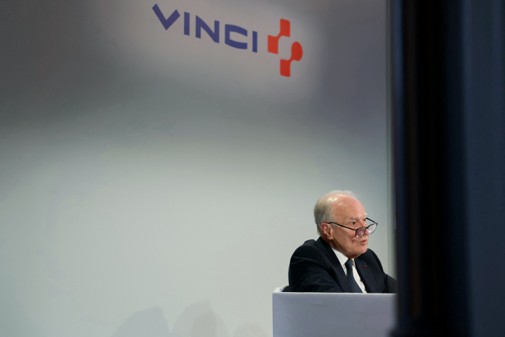 Xavier Huillard, président-directeur général de Vinci (Photo by Alain JOCARD / AFP)