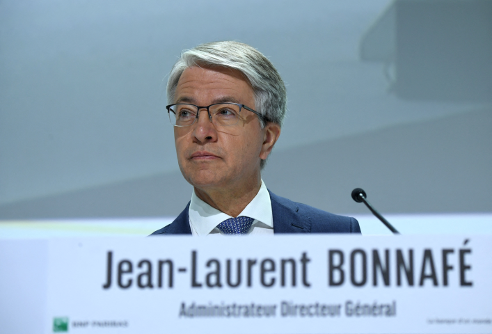 Jean-Laurent Bonnafé, le directeur général de BNP Paribas - Photo by Eric PIERMONT / AFP