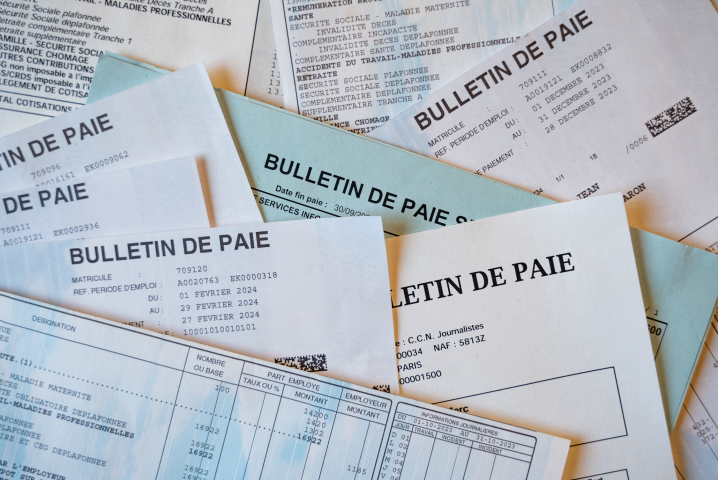 Bulletins de paie. Jean-Marc Barrere / Hans Lucas / Hans Lucas via AFP