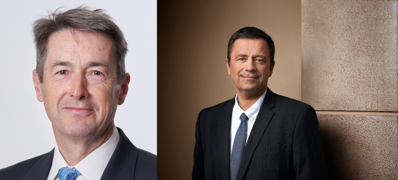 John O'Higgins (à gauche), le prochain président de Technip Energies, et Luc Rémont