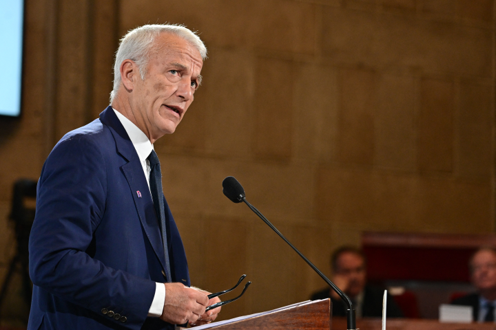 Patrick Martin, président du Medef (Photo by Miguel MEDINA / POOL / AFP)