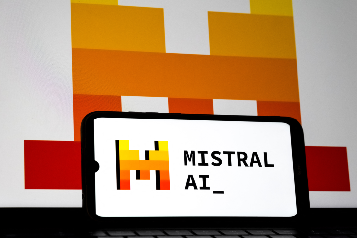 Mistral AI (Photo by Nikolas Kokovlis / NurPhoto via AFP)