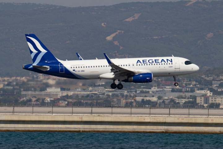 Airbus A320 d’Aegean Airlines - NICOLAS ECONOMOU / NURPHOTO / NURPHOTO VIA AFP