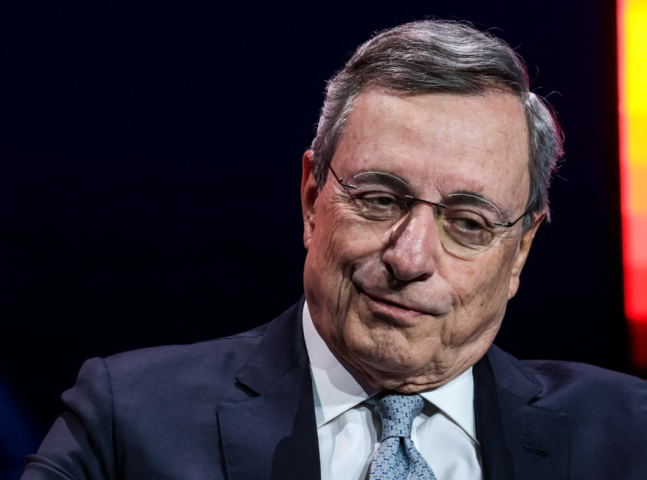 Mario Draghi - Photo par DOMINIKA ZARZYCKA / NURPHOTO / NURPHOTO VIA AFP
