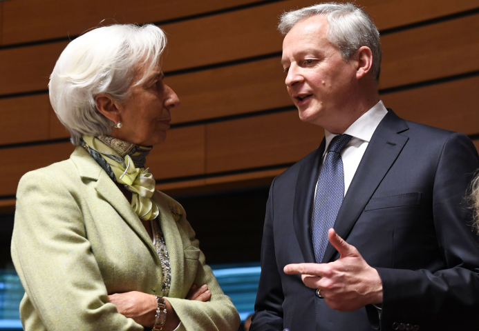 Christine Lagarde, présidente de la Banque centrale européenne et Bruno Le Maire, ministre de l'Economie et des Finances - EUC/ROPI-REA