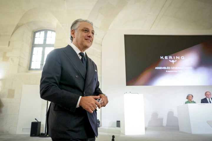 Luca De Meo, le directeur général de Kering (Photo by Thomas SAMSON / AFP)