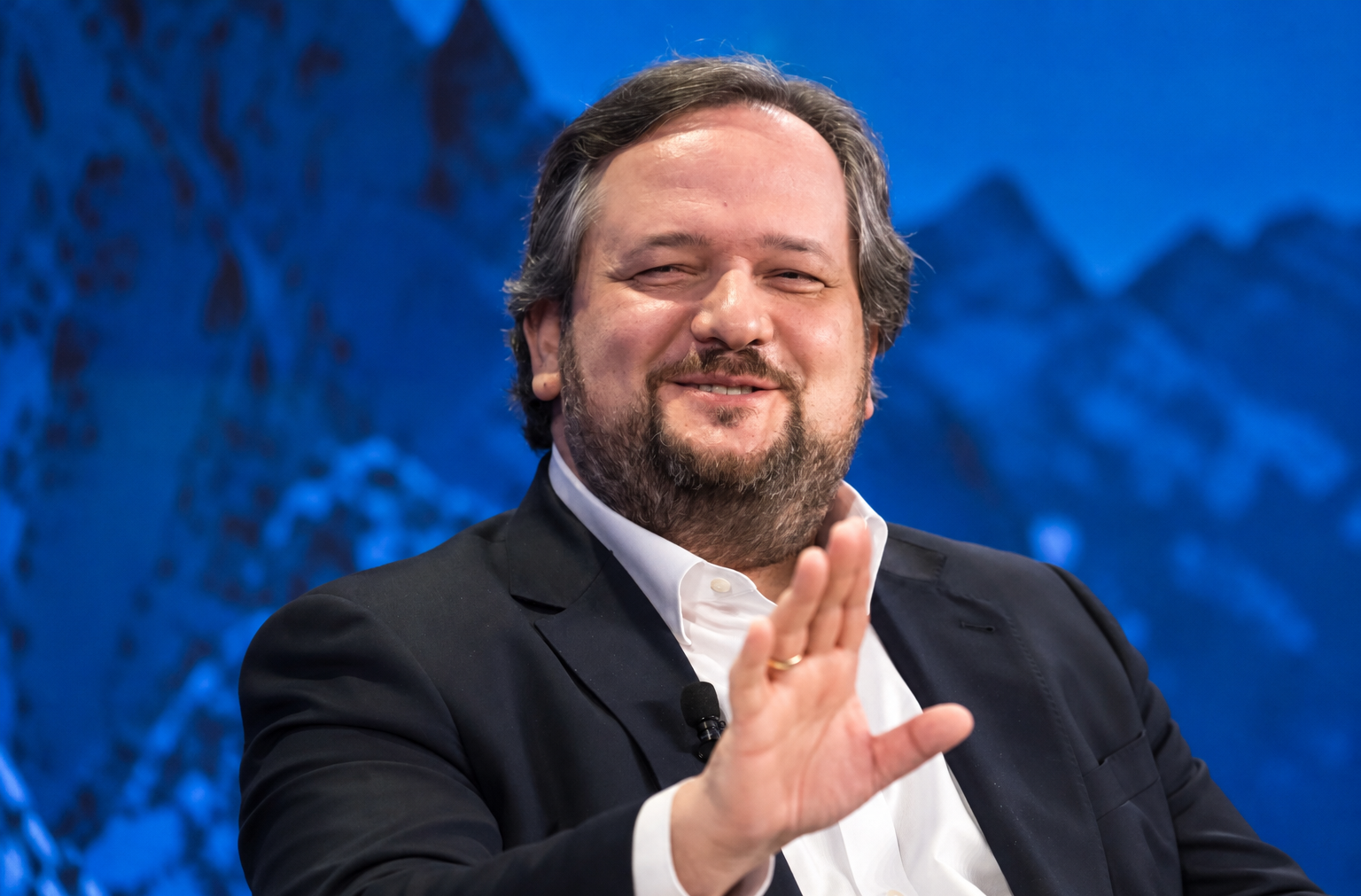 Slawomir Krupa, le directeur général de Société Générale. (Photo by Fabrice COFFRINI / AFP)