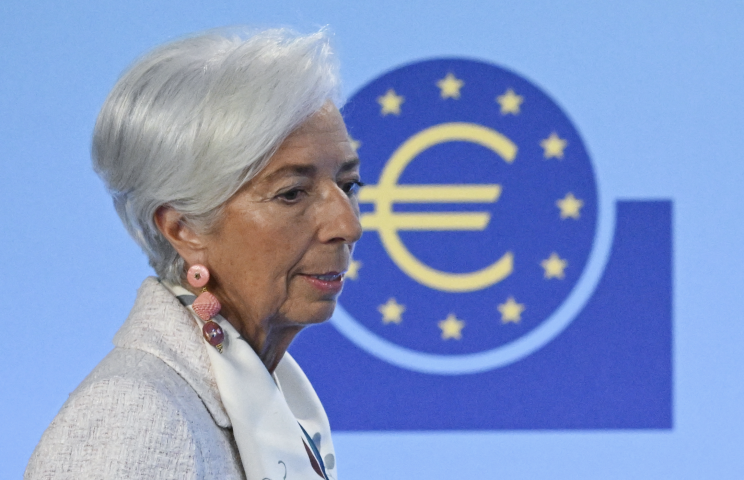 Christine Lagarde, présidente de la BCE. ARNE DEDERT / DPA / dpa Picture-Alliance via AFP