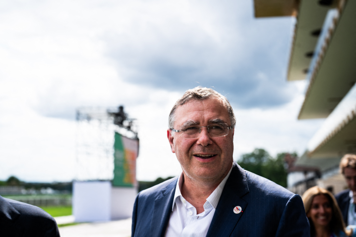 Patrick Pouyanné, président-directeur général de TotalEnergies (Photo by Xose Bouzas / Hans Lucas / Hans Lucas via AFP)