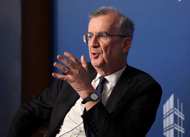 François Villeroy de Galhau, gouverneur de la Banque de France - Kevin Dietsch / GETTY IMAGES NORTH AMERICA / Getty Images via AFP