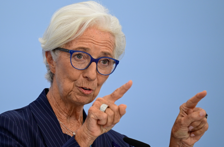 Christine Lagarde : Christine Lagarde, présidente de la Banque centrale européenne - Photo par KIRILL KUDRYAVTSEV / AFP