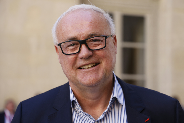 Jean-Marc Chéry, président du directoire et directeur général de STMicroelectronics - Photo by Ludovic MARIN / POOL / AFP)