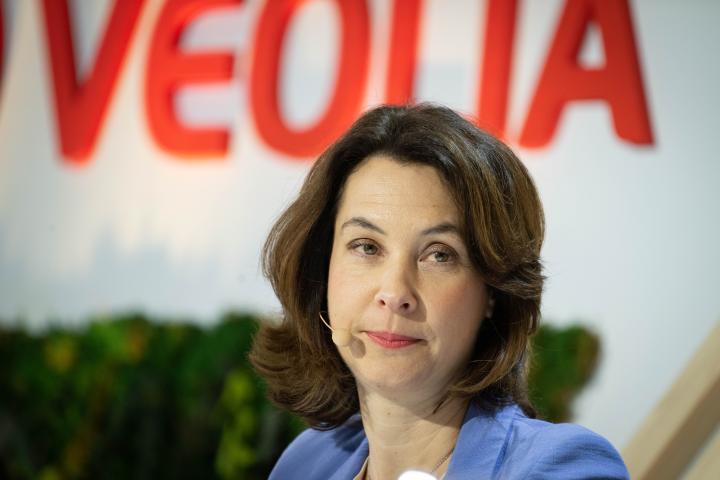 Estelle Brachlianoff, directrice générale de Veolia (©Eric TSCHAEN/REA)