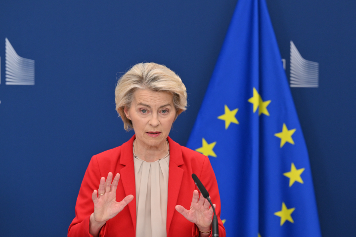 Ursula von der Leyen, présidente de la Commission européenne - Nicolas TUCAT / AFP