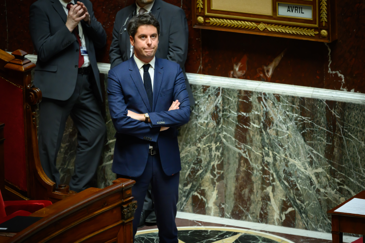 Gabriel Attal, ministre délégué chargé des Comptes publics (©Eric TSCHAEN/REA)