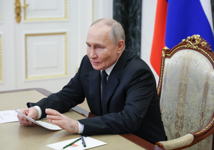 Vladimir Poutine, président de la fédération de Russie - Alexander KAZAKOV / POOL / AFP