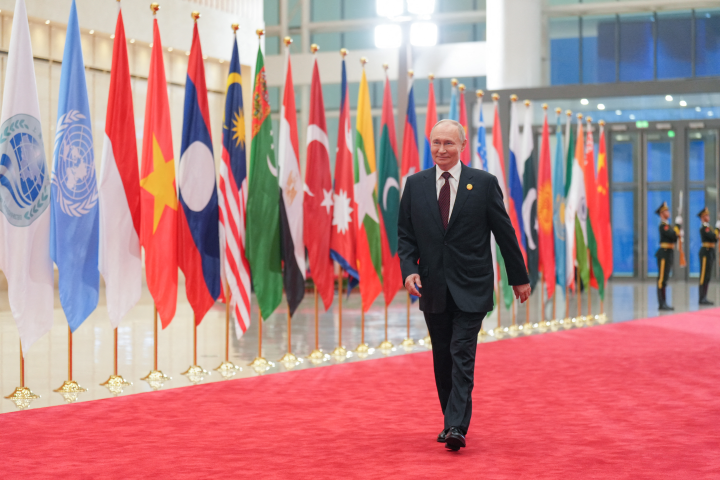 Le président russe Vladimir Poutine. Photo by Li Yan / Xinhua via AFP