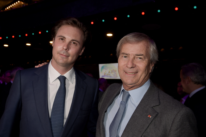 Cyrille Bolloré et Vincent Bolloré - ERIC PIERMONT / AFP