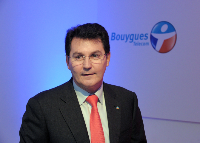 Olivier Roussat, directeur général de Bougyues (©Photo by Eric PIERMONT / AFP))