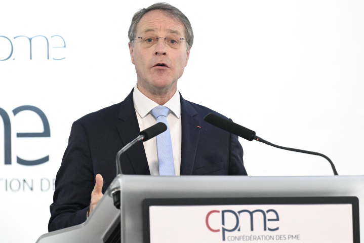 François Asselin, président de la CPME (Photo by Bertrand GUAY / AFP)