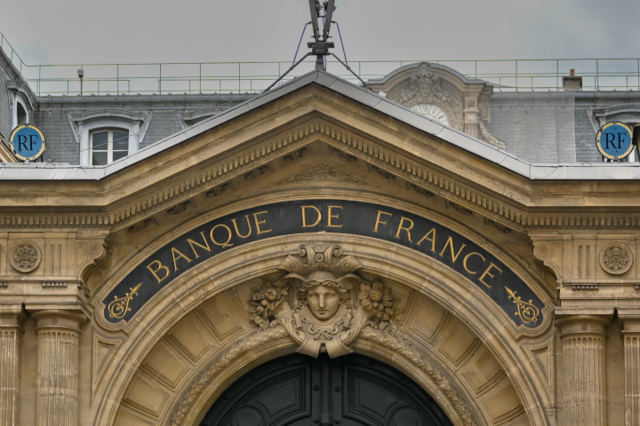 Banque de France. Photo by Henrique Campos / Hans Lucas via AFP