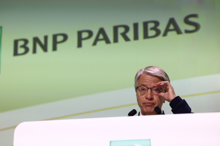Jean-Laurent Bonnafé, le directeur général de BNP Paribas (Photo by Emmanuel Dunand / AFP)