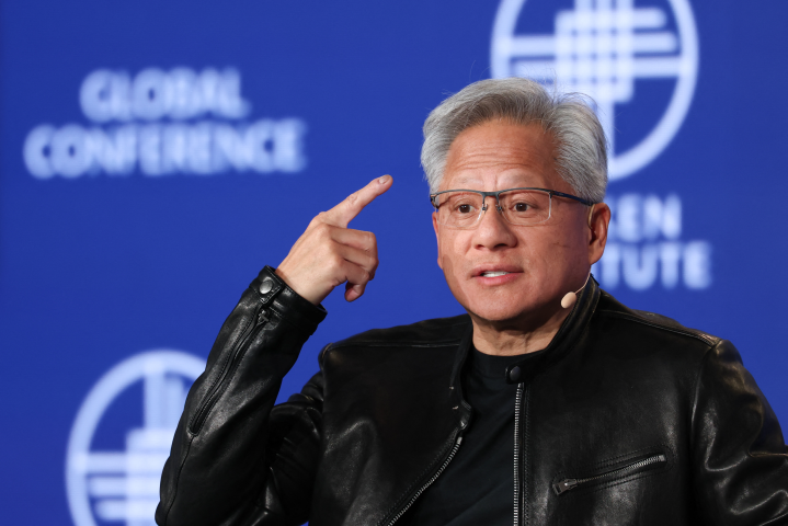 Jensen Huang, le fondateur et patron de Nvidia (Photo by Patrick T. Fallon / AFP)