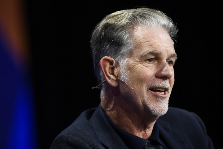 Reed Hastings, co-fondateur et bientôt ex-président de Netflix.  (Photo by Patrick T. FALLON / AFP)