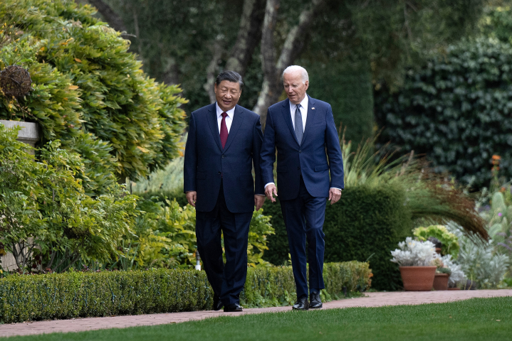 Xi Jinping, président de la République populaire de Chine, et Joe Biden, président des Etats-Unis - Brendan Smialowski / AFP

