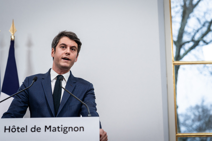 Le Premier ministre, Gabriel Attal  (Photo by Xose Bouzas / Hans Lucas / Hans Lucas via AFP)