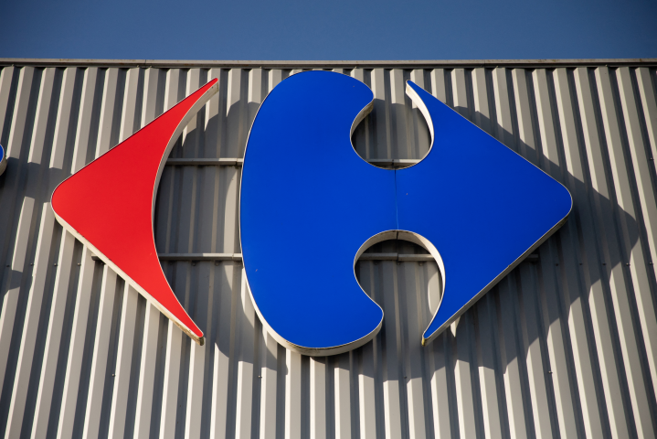 Carrefour (Photo by Vincent Feuray / Hans Lucas via AFP)