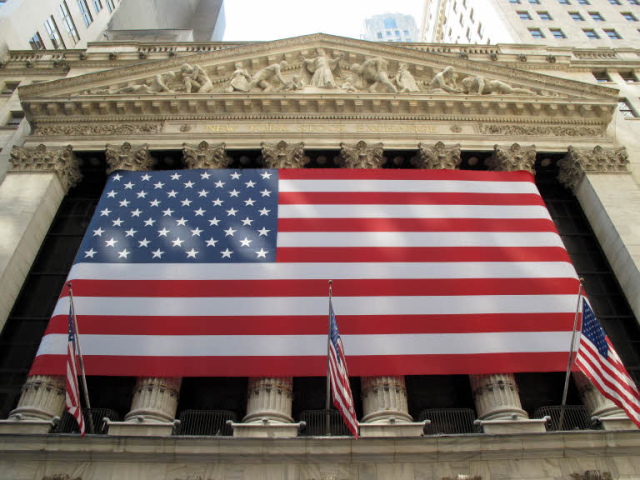 NYSE - bourse - drapeau américain - New York - USA - Etats-Unis