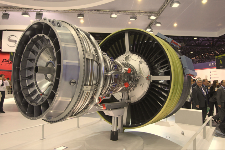 Le LEAP, moteur de nouvelle génération de Safran, ne génère pas encore autant de revenus de maintenance que son prédécesseur, le CFM56. (Photo by PIERRE VERDY / AFP)