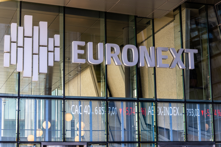 Euronext (Photo by Xavier GALIANA / AFP)