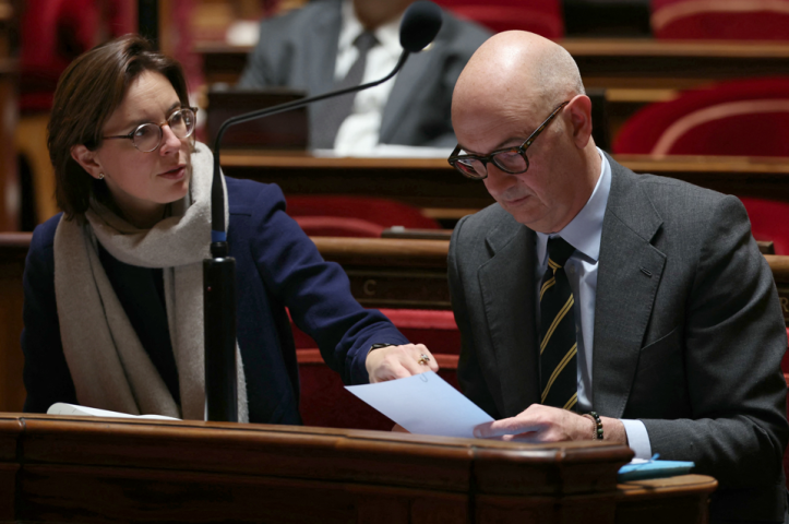 Amélie de Montchalin, ministre des Comptes publics, et Roland Lescure, ministre de l'Economie et des Finances - Thomas SAMSON / AFP