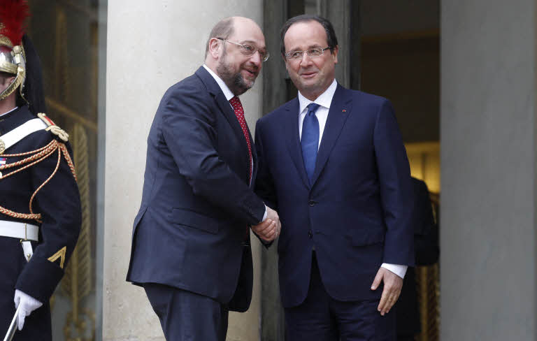 Martin Schulz - François Hollande - Elysée
