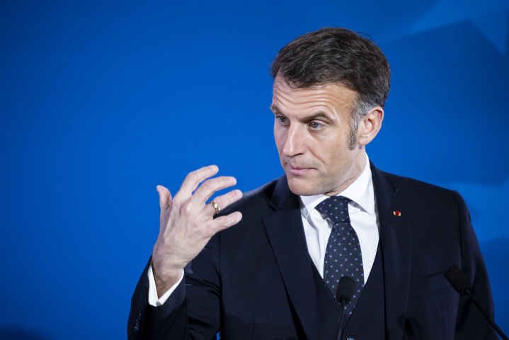 Emmanuel Macron, président de la République - Photo par NICOLAS ECONOMOU / NURPHOTO / NURPHOTO VIA AFP