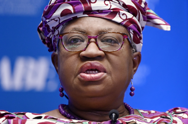 Ngozi Okonjo-Iweala, directrice générale de l'Organisation mondiale du commerce - OLIVIER DOULIERY / AFP