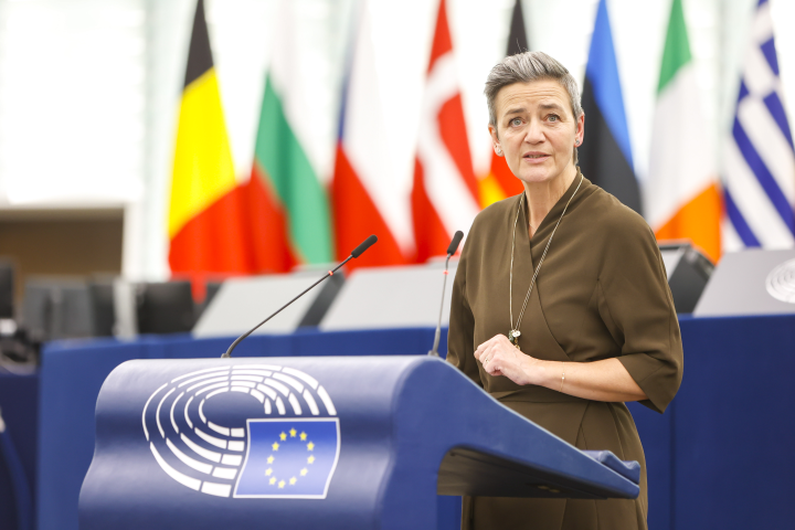 Margrethe Vestager, commissaire européenne à la Concurrence (EU-EP/Mathieu CUGNOT/REA)