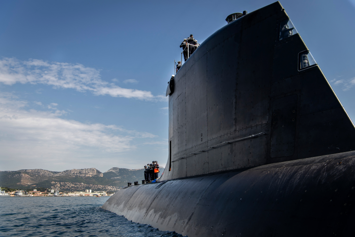 Naval group devait construire et livrer douze sous-marins océaniques de type Shortfin Barracuda à l'Australie (Photo by Naval Group / AFP)