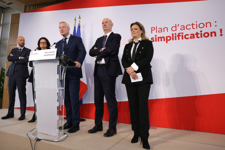 Ministère de l'Economie et des Finances  (Photo by Thomas SAMSON / AFP)