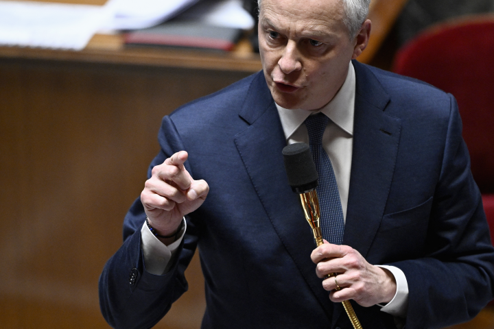 Bruno Le Maire, ministre de l'Economie, des Finances et de la Souveraineté industrielle et numérique - crédits : JULIEN DE ROSA / AFP