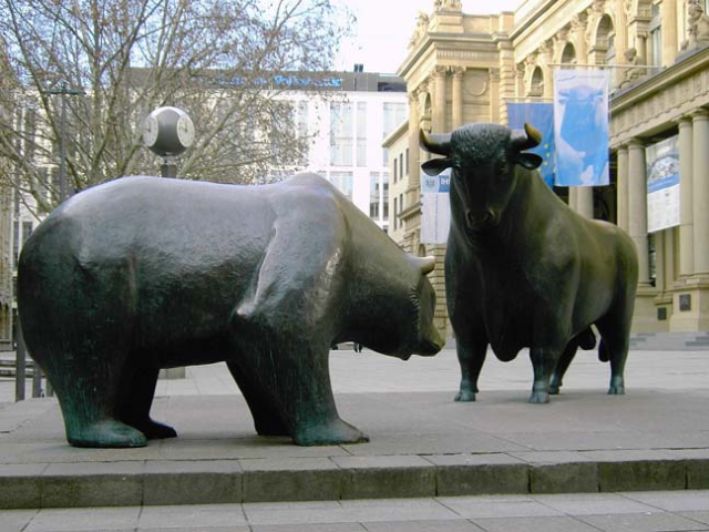 Bull and bear - Bourse - marchés (hausse, baisse) - Francfort