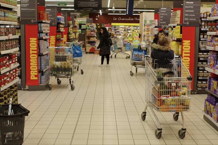 Supermarché à Montaigu, France - MATHIEU THOMASSET / HANS LUCAS / HANS LUCAS VIA AFP