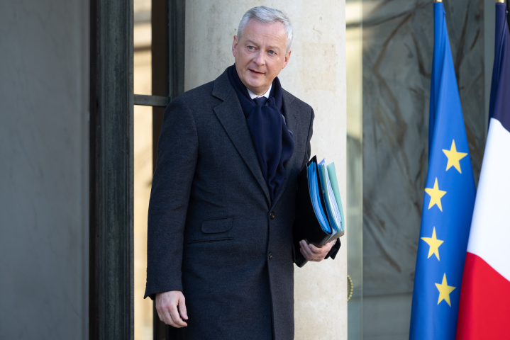 Bruno Le Maire, ministre de l'Économie, des Finances et de la Souveraineté industrielle et numérique (Eric TSCHAEN/REA)