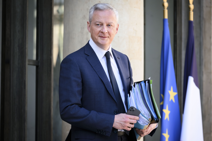 Bruno Le Maire, ministre de l'Économie, des Finances et de la Souveraineté industrielle et numérique (Eric TSCHAEN/REA)