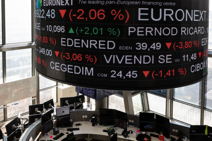 CAC 40 (Photo by Benjamin Polge / Hans Lucas / Hans Lucas via AFP)