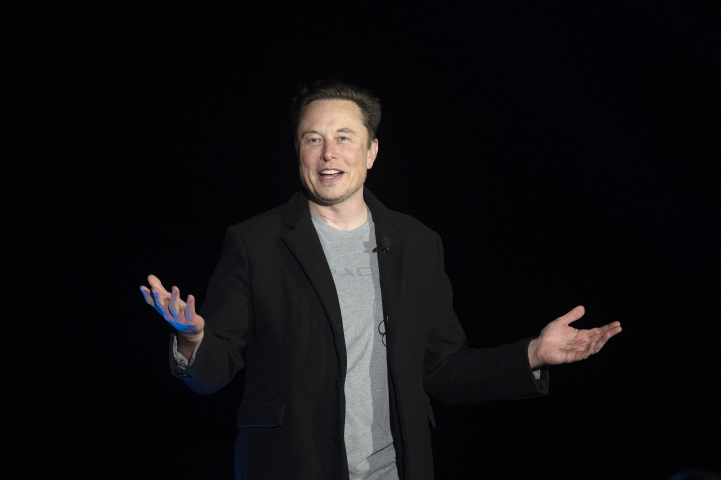 Elon Musk, directeur général de Tesla et fondateur de Space X (Photo by JIM WATSON / AFP)