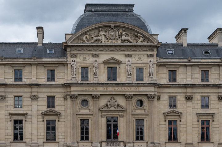 Le palais de justice de l'île de la Cité à Paris, siège de la Cour de cassation à Paris, France, le 23 juillet 2025. (Photo de Riccardo Milani / Hans Lucas / Hans Lucas via AFP)