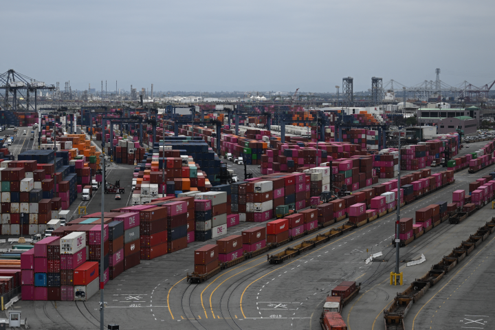 Port de Los Angeles. Photo by Patrick T. Fallon / AFP